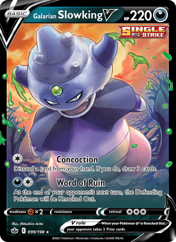 Carta Galarian Slowking V 099/198 de Chilling Reign