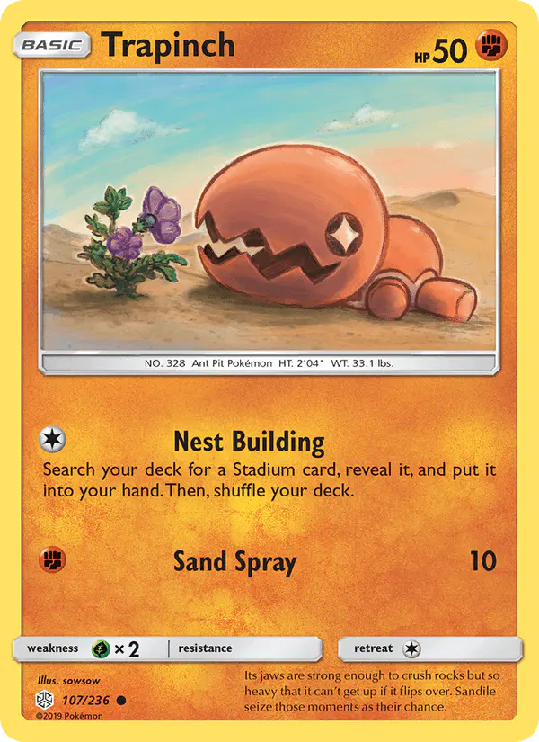 Carta Trapinch 107/236 de Cosmic Eclipse