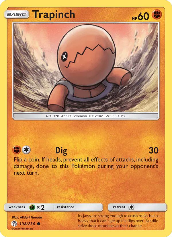 Carta Trapinch 108/236 de Cosmic Eclipse