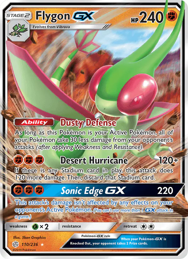 Carta Flygon GX 110/236 de Cosmic Eclipse