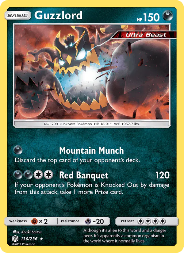 Carta Guzzlord 136/236 de Cosmic Eclipse