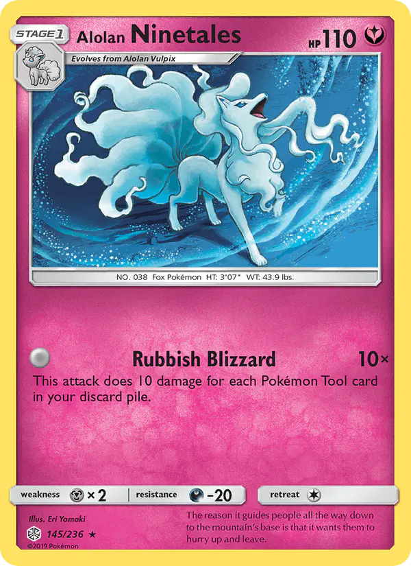 Carta Alolan Ninetales 145/236 de Cosmic Eclipse