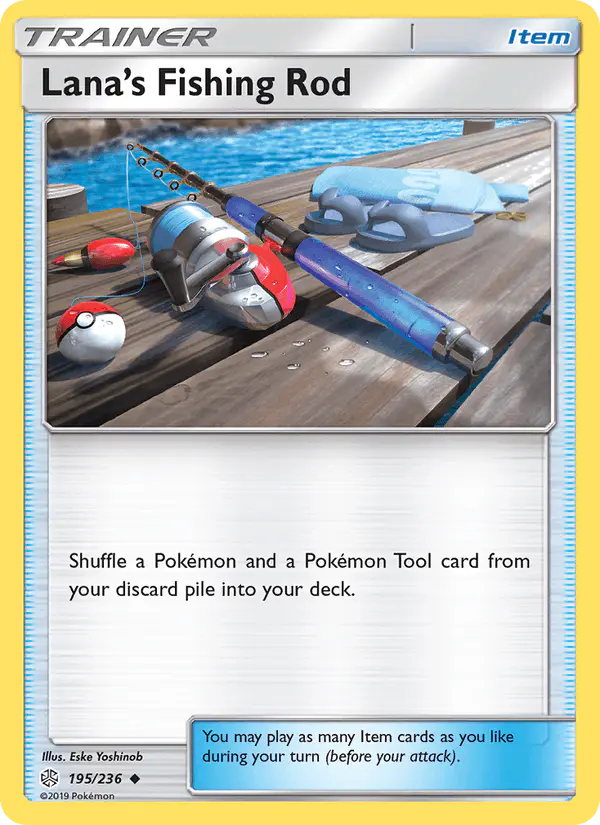 Carta Lana’s Fishing Rod 195/236 de Cosmic Eclipse