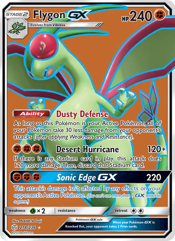 Carta Flygon GX 218/236 de Cosmic Eclipse