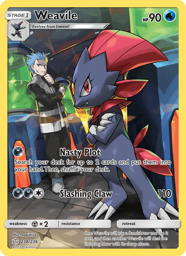 Carta Weavile 238/236 de Cosmic Eclipse