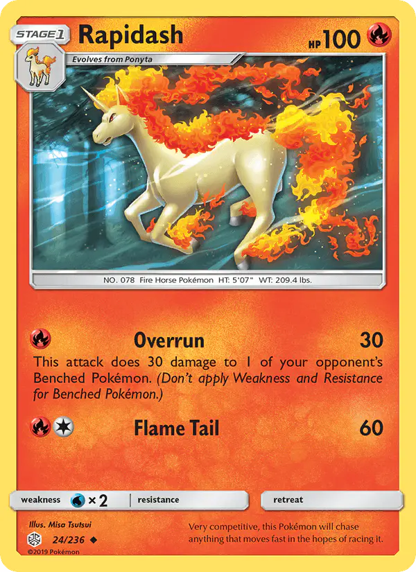 Carta Rapidash 24/236 de Cosmic Eclipse