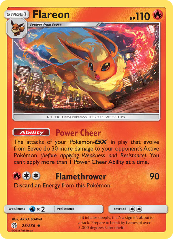 Carta Flareon 25/236 de Cosmic Eclipse