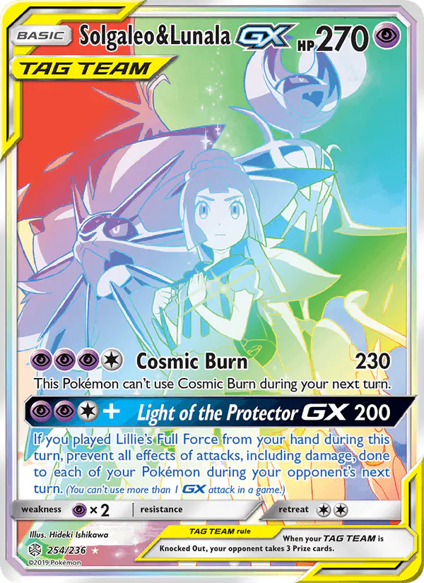 Carta Solgaleo & Lunala GX 254/236 de Cosmic Eclipse