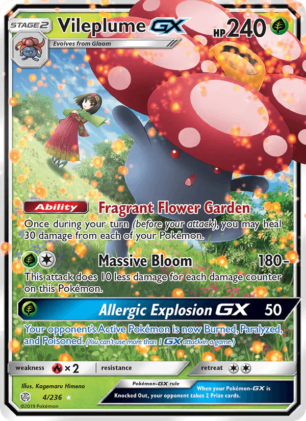 Carta Vileplume GX 4/236 de Cosmic Eclipse