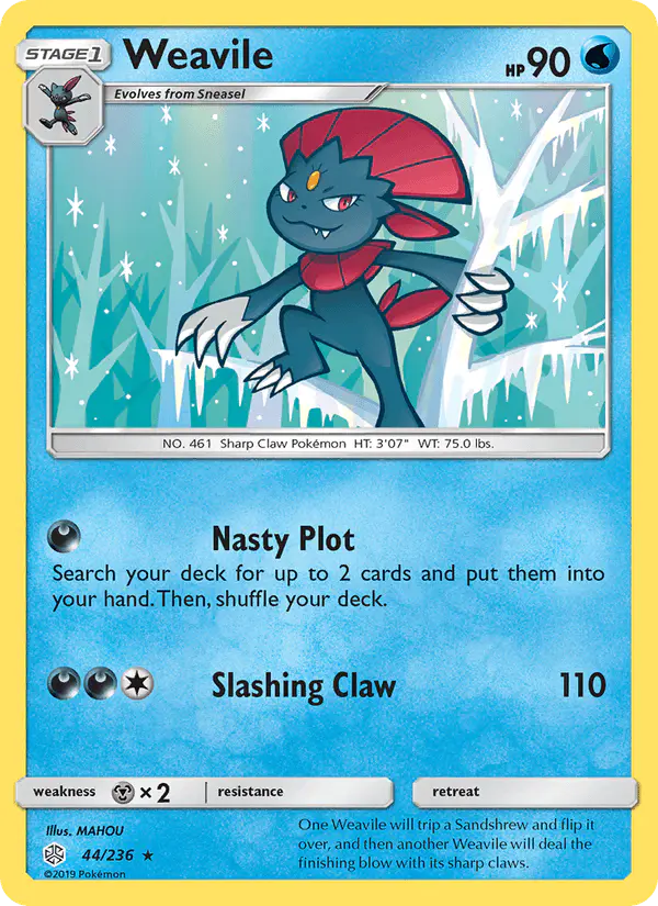 Carta Weavile 44/236 de Cosmic Eclipse