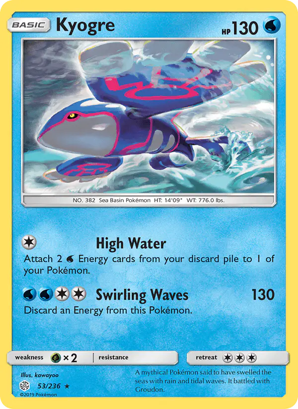 Carta Kyogre 53/236 de Cosmic Eclipse