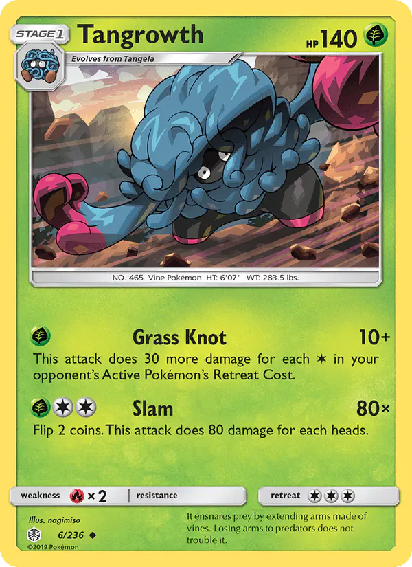 Carta Tangrowth 6/236 de Cosmic Eclipse