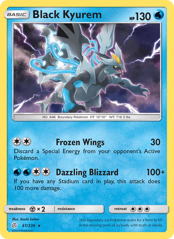 Carta Black Kyurem 61/236 de Cosmic Eclipse