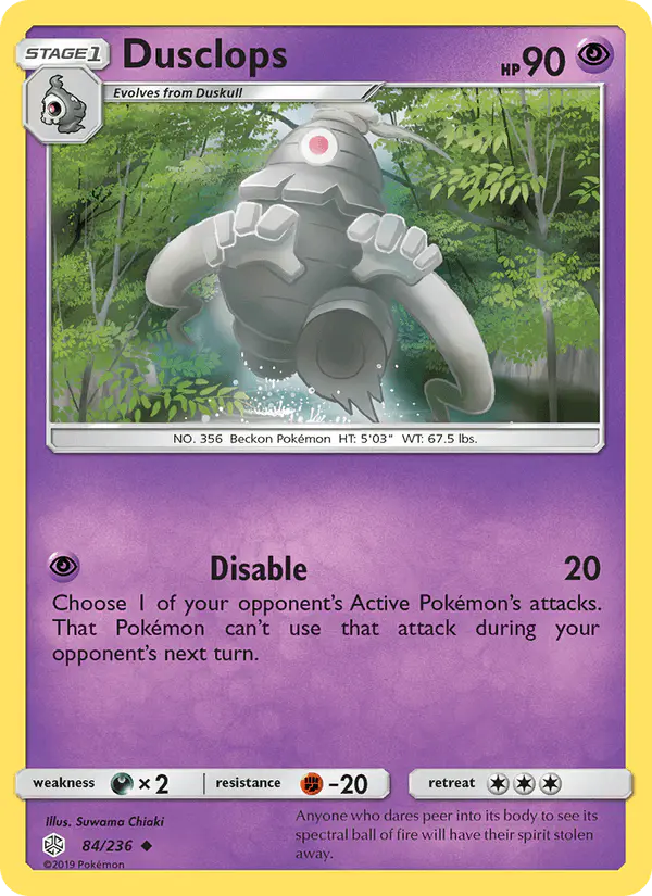 Carta Dusclops 84/236 de Cosmic Eclipse