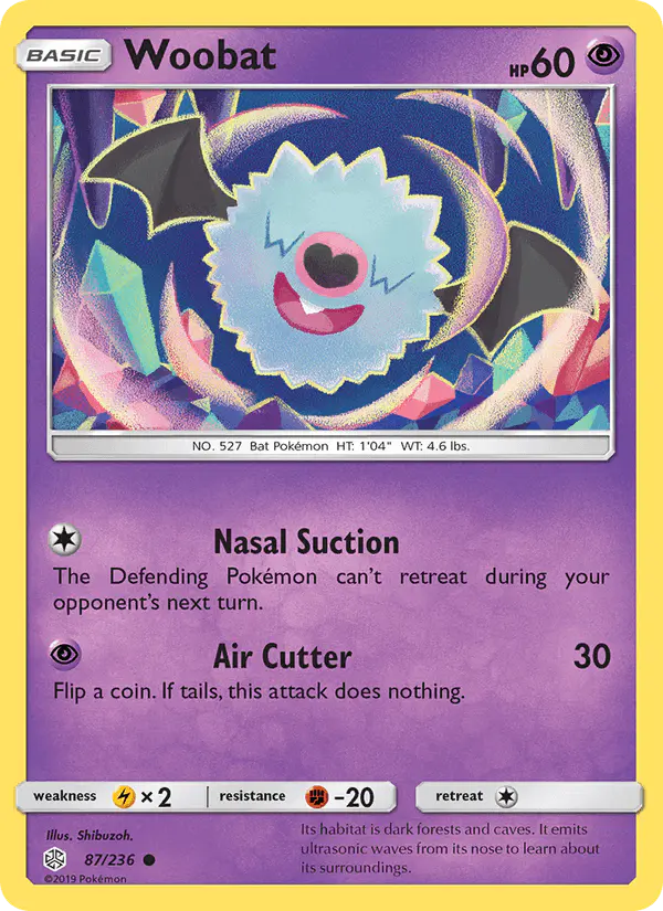 Carta Woobat 87/236 de Cosmic Eclipse