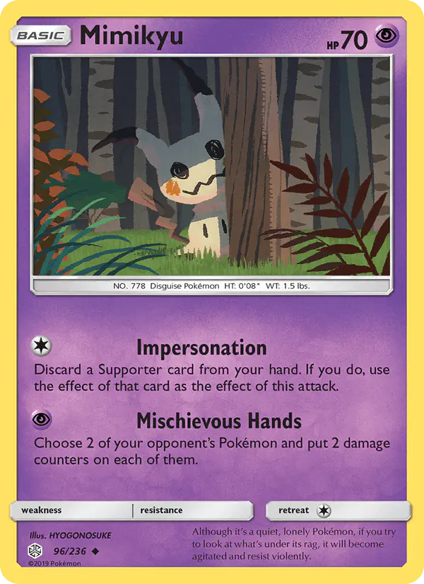 Carta Mimikyu 96/236 de Cosmic Eclipse
