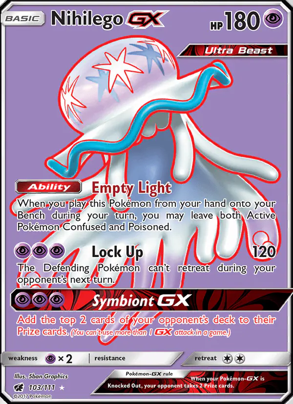 Carta Nihilego GX 103/111 de Crimson Invasion