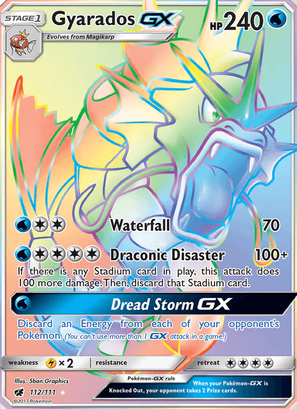 Carta Gyarados GX 112/111 de Crimson Invasion