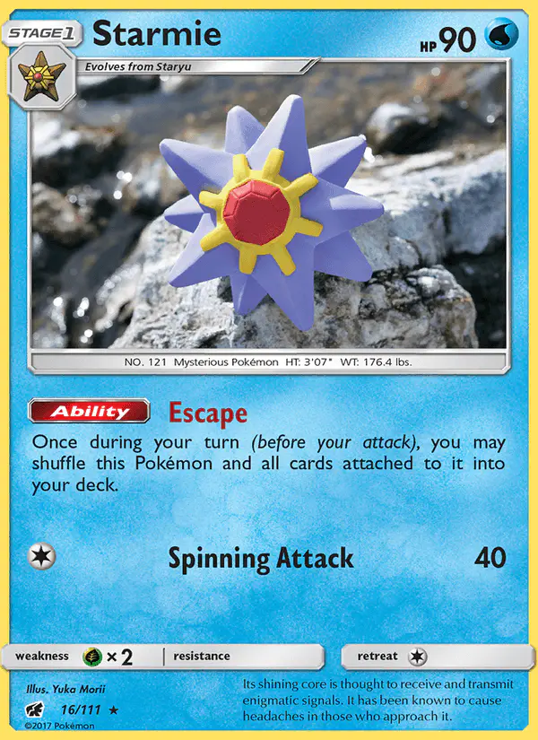 Carta Starmie 16/111 de Crimson Invasion
