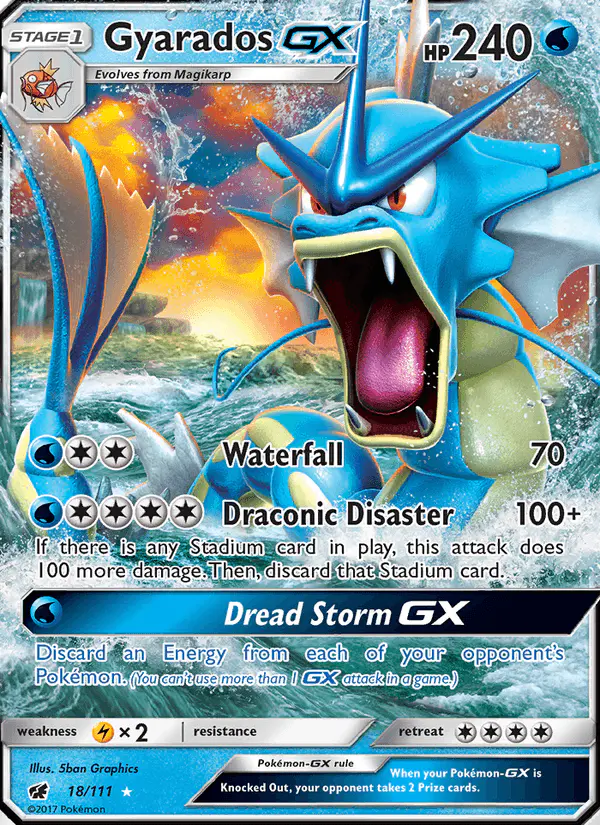 Carta Gyarados GX 18/111 de Crimson Invasion