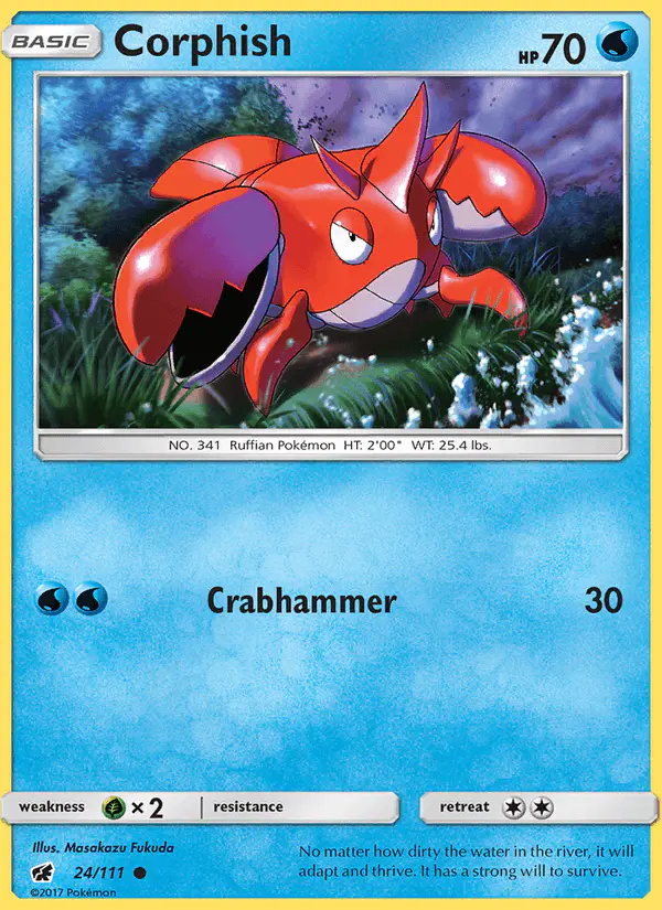 Carta Corphish 24/111 de Crimson Invasion