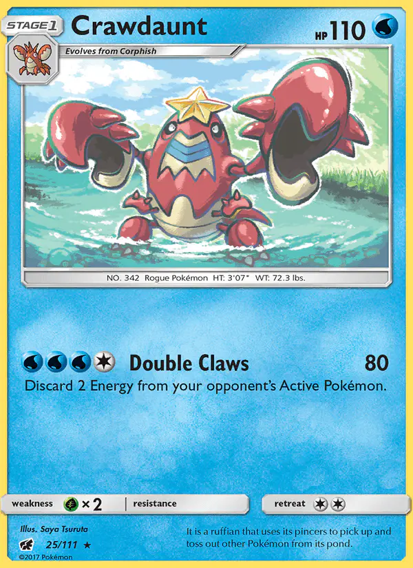 Carta Crawdaunt 25/111 de Crimson Invasion