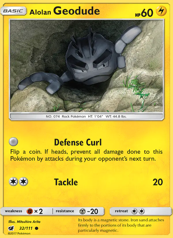 Carta Alolan Geodude 32/111 de Crimson Invasion