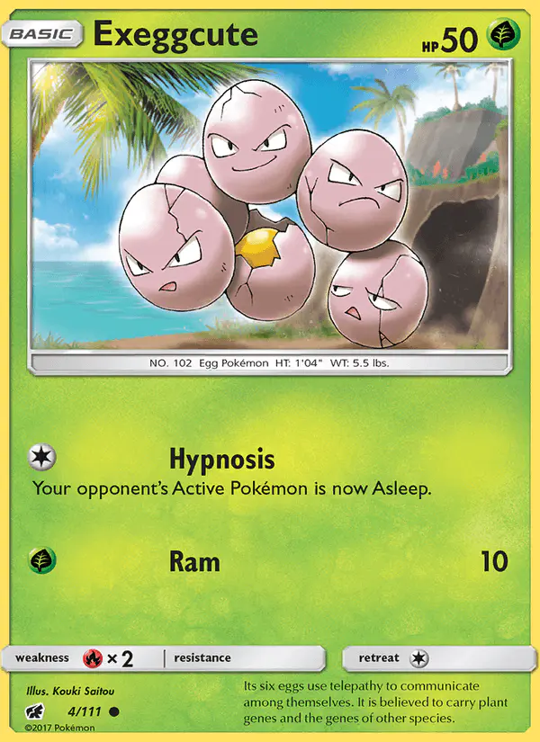 Carta Exeggcute 4/111 de Crimson Invasion