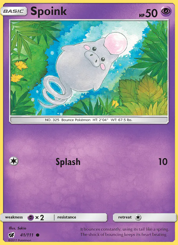 Carta Spoink 41/111 de Crimson Invasion