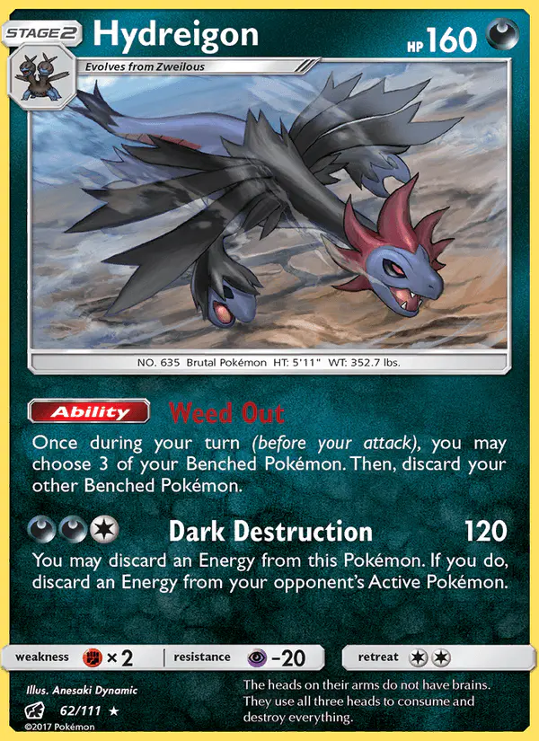 Carta Hydreigon 62/111 de Crimson Invasion