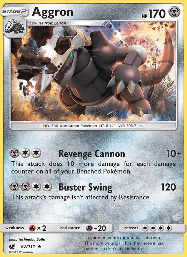 Carta Aggron 67/111 de Crimson Invasion