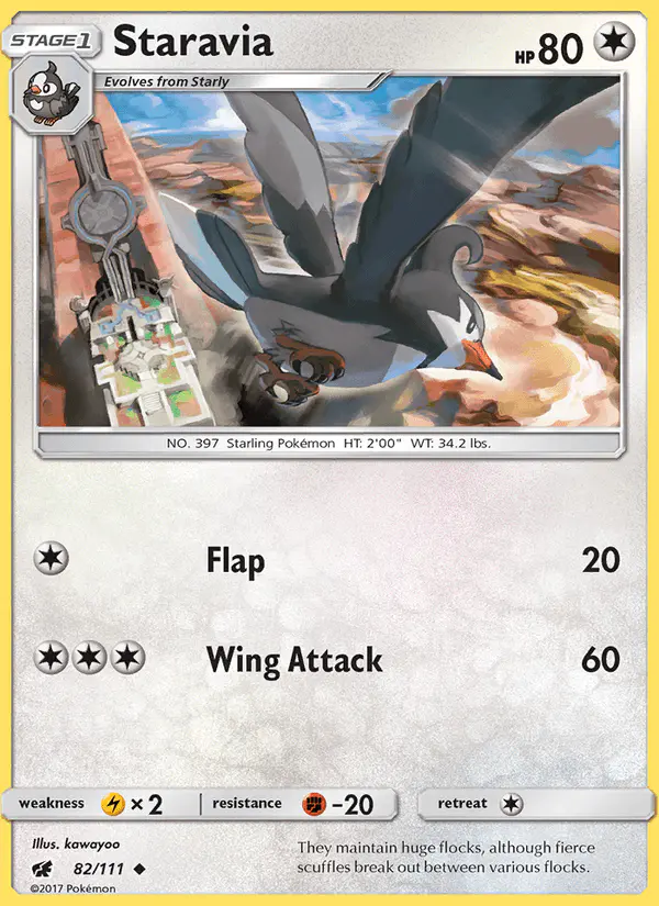 Carta Staravia 82/111 de Crimson Invasion