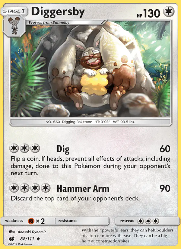 Carta Diggersby 88/111 de Crimson Invasion
