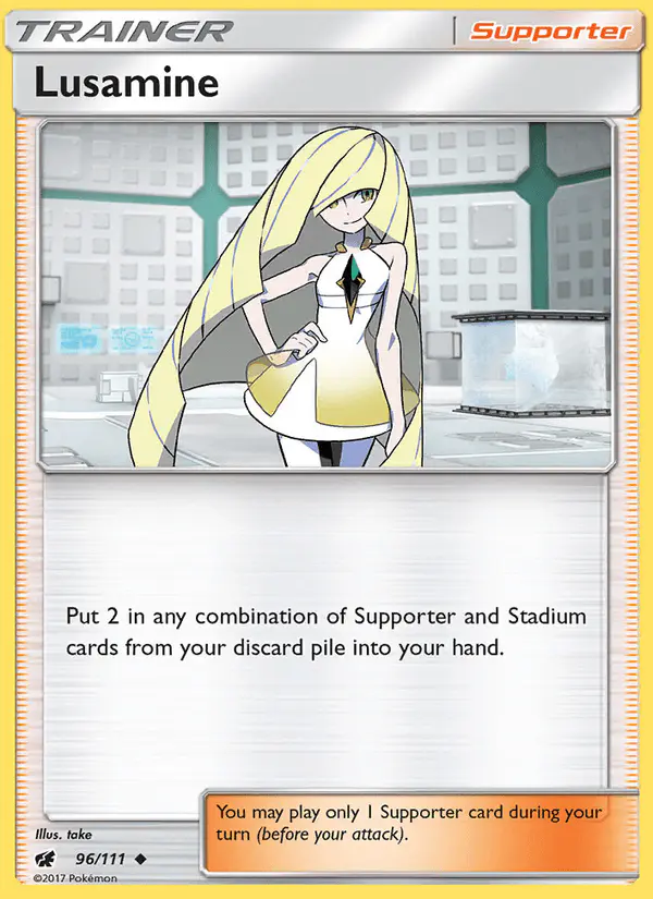 Carta Lusamine 96/111 de Crimson Invasion