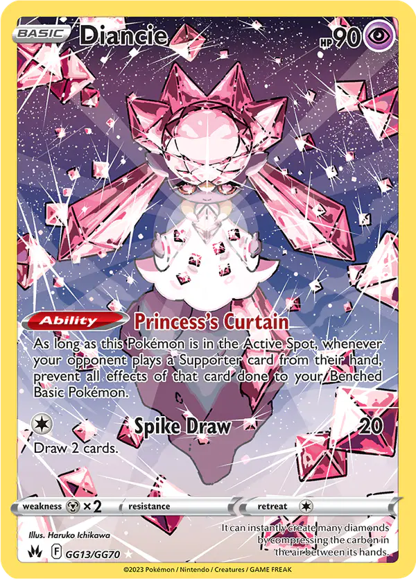 Carta Diancie GG13 de Crown Zenith Galarian Gallery