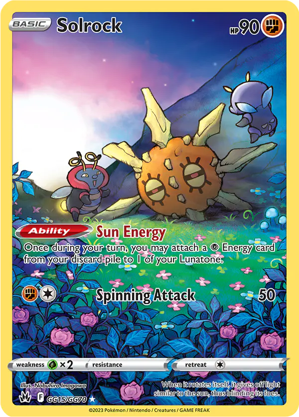 Carta Solrock GG15 de Crown Zenith Galarian Gallery