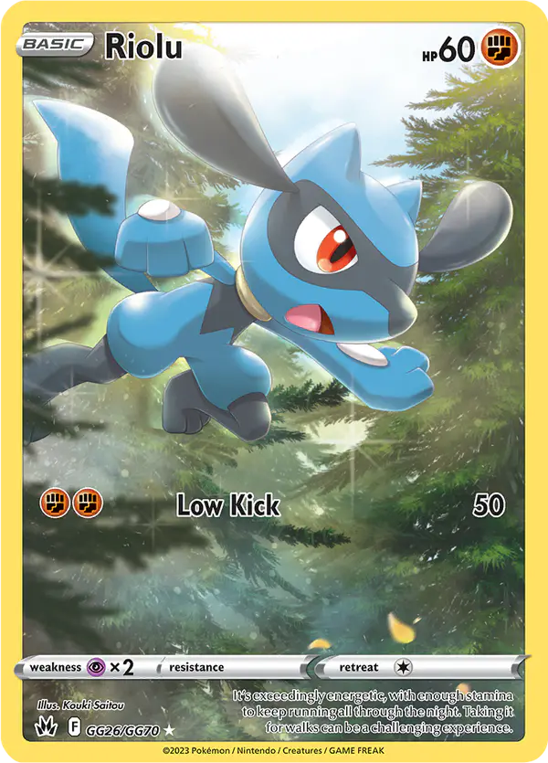 Carta Riolu GG26 de Crown Zenith Galarian Gallery