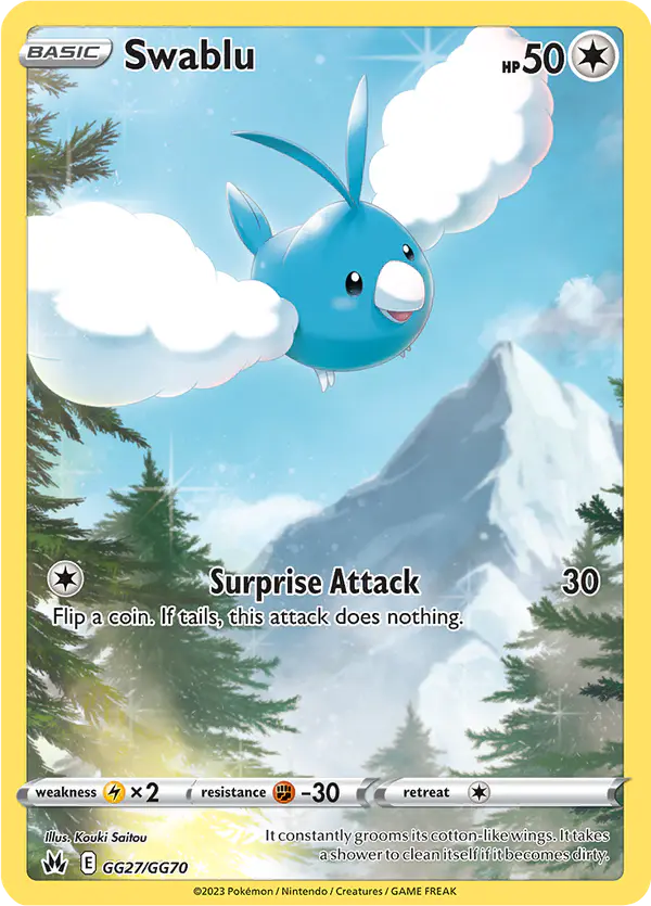 Carta Swablu GG27 de Crown Zenith Galarian Gallery