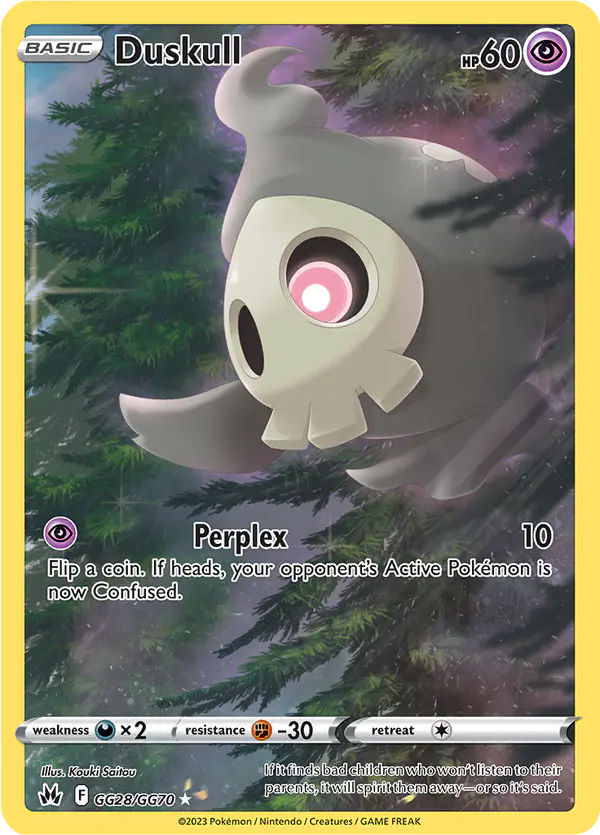 Carta Duskull GG28 de Crown Zenith Galarian Gallery