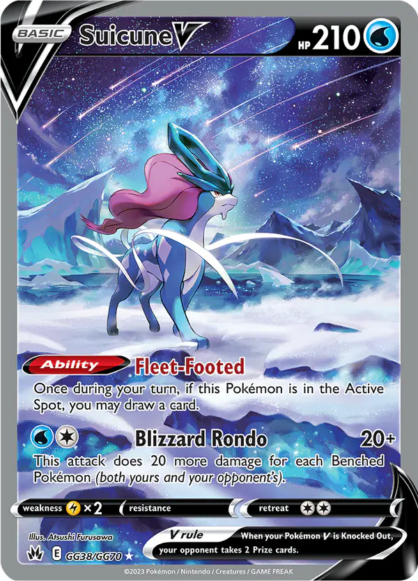 Carta Suicune V GG38 de Crown Zenith Galarian Gallery