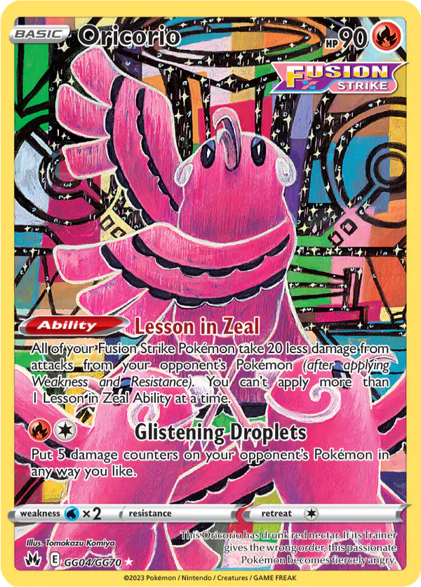Carta Oricorio GG04 de Crown Zenith Galarian Gallery