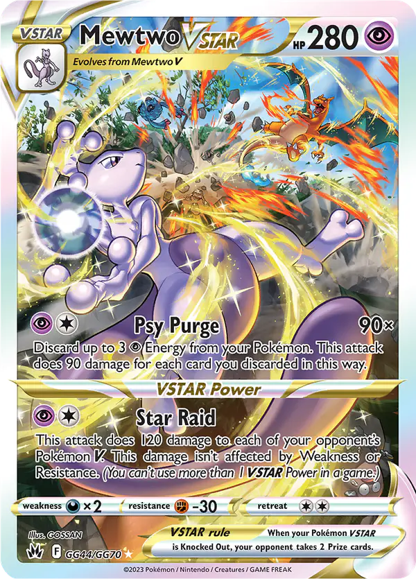 Carta Mewtwo VSTAR GG44 de Crown Zenith Galarian Gallery