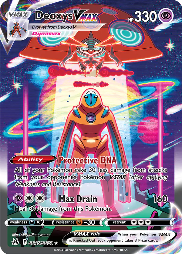 Carta Deoxys VMAX GG45 de Crown Zenith Galarian Gallery