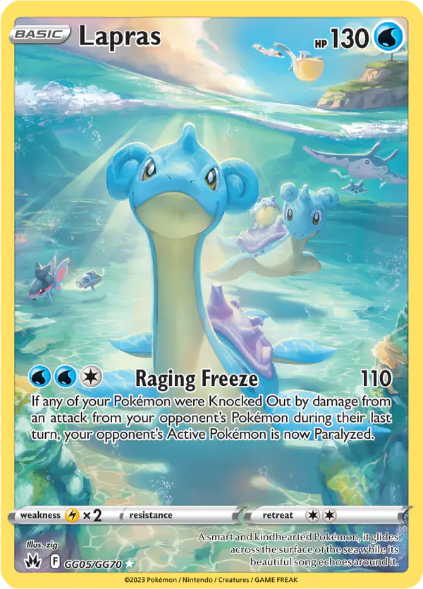 Carta Lapras GG05 de Crown Zenith Galarian Gallery