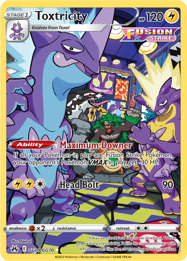 Carta Toxtricity GG09 de Crown Zenith Galarian Gallery