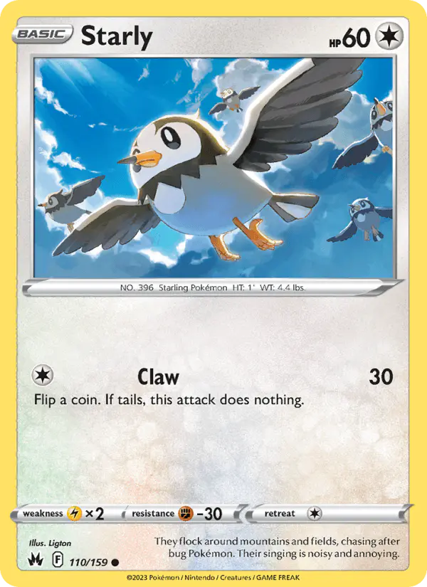 Carta Starly 110/159 de Crown Zenith