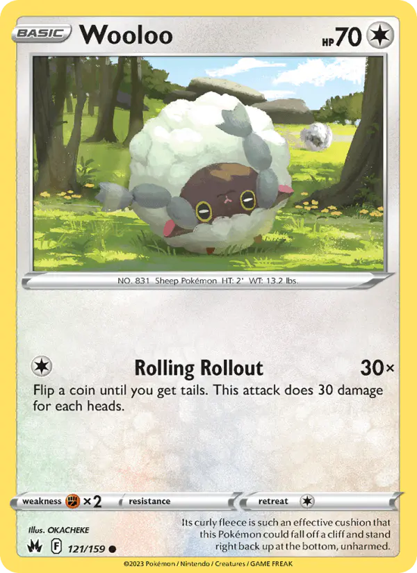 Carta Wooloo 121/159 de Crown Zenith