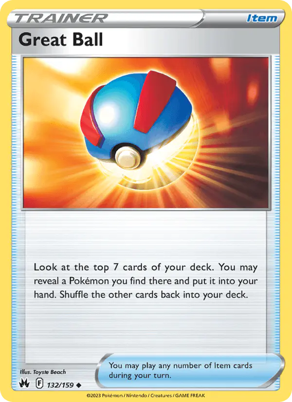 Carta Great Ball 132/159 de Crown Zenith