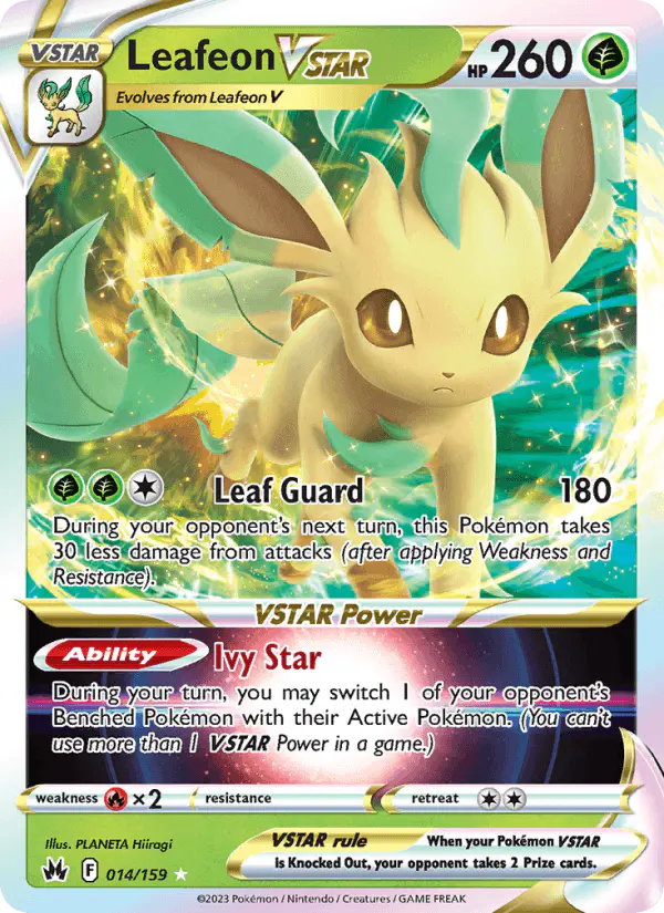 Carta Leafeon VSTAR 014/159 de Crown Zenith