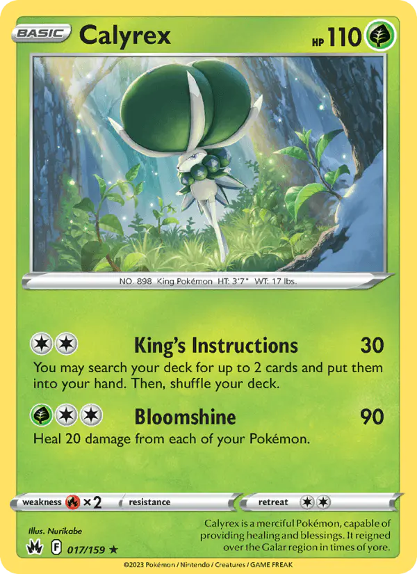 Carta Calyrex 017/159 de Crown Zenith